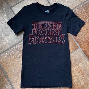 Disney Haunted Mansion Stranger Things Style Shirt " Welcome Foolish Mortals"